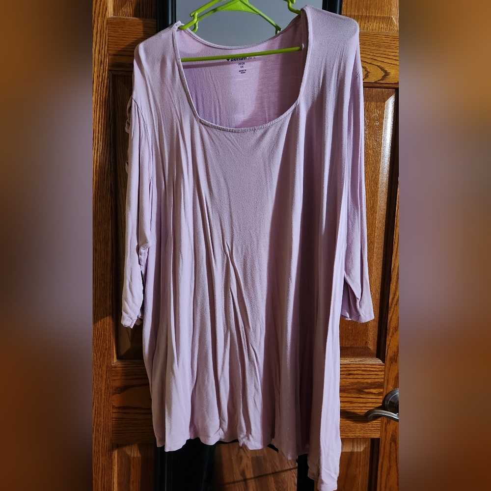 24/7 pink long sleeve blouse